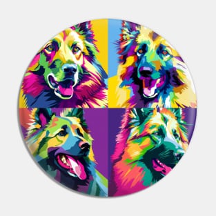 Belgian Tervuren Pop Art - Dog Lover Gifts Pin