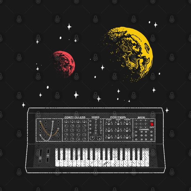 Synthesizer Space Synths Analog Modular Retro Gift by Kuehni