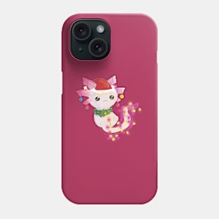 christmas santa axolotl Phone Case