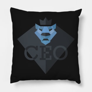 Just a royal Lion CEO Black and Cold Pillow