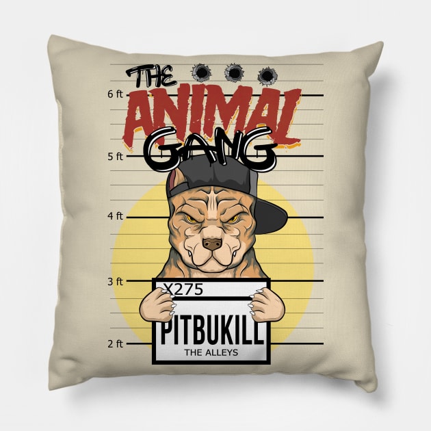 the animal gang Pillow by the house of parodies