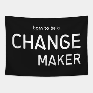 Change Maker Typography Motivational Quote Tapestry