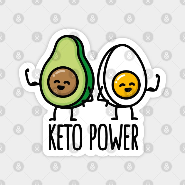 Keto Power Egg Avocado Ketogenic Ketosis Gift idea Magnet by LaundryFactory
