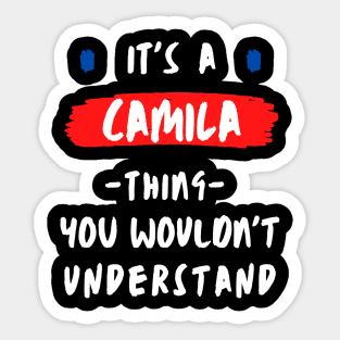 PERSONALISED STICKER WITH NAME OF CAMILA Sticker for Sale by philevera