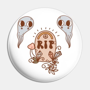 Spooky Graveyard Pin