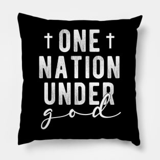 One Nation Under God Blessed America Christian Cross Jesus Pillow