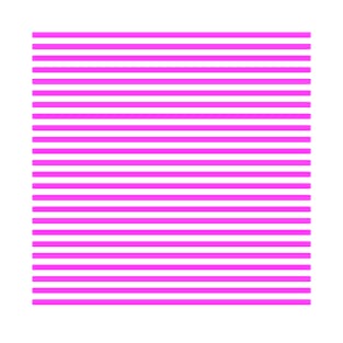 Magenta Horizontal Stripes Pattern T-Shirt