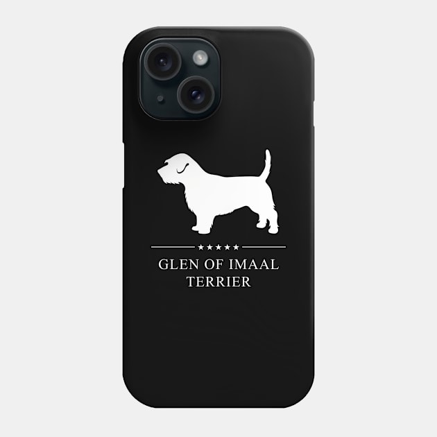 Glen of Imaal Terrier Dog White Silhouette Phone Case by millersye