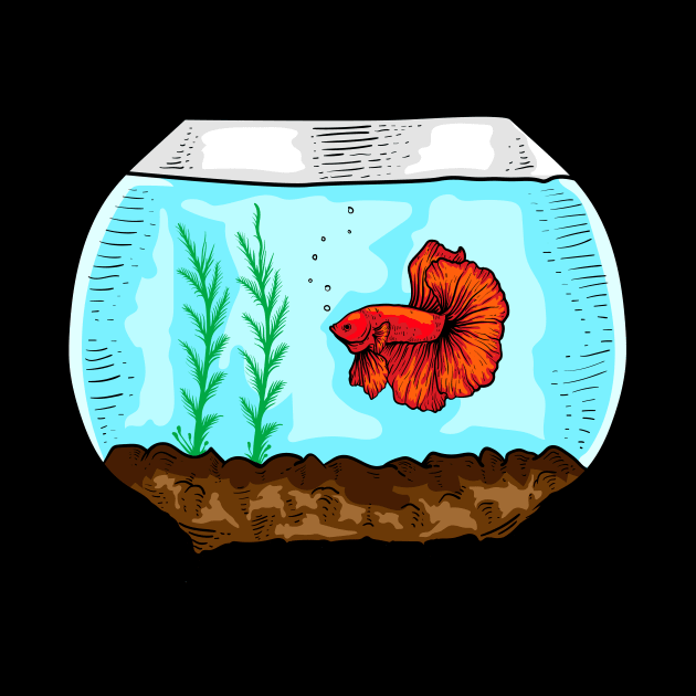 Betta Fish Aquarium Aquarist by Foxxy Merch