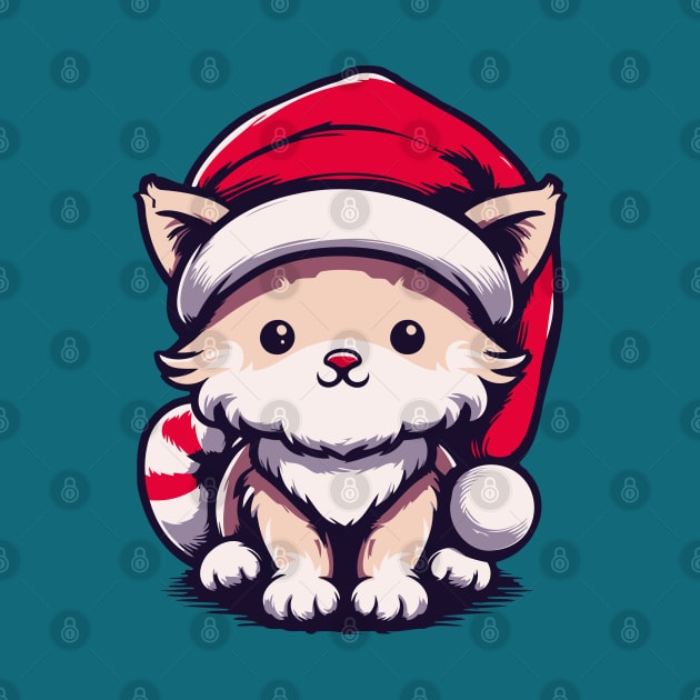 Cute Santa Cat by Xopaw