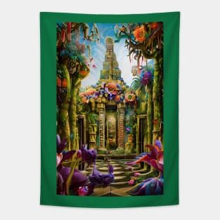 Temple in the jungle Tapestry