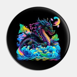 Dragon Lover Fantasy Art Colorful Fun Painting Pin