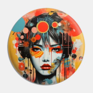 Japanese Pop Art Girl Pin