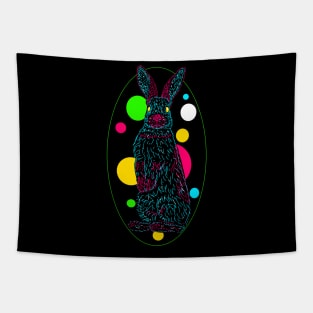 Colorful Easter bunny Tapestry