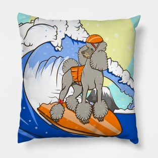 Poodle Surfing Pillow