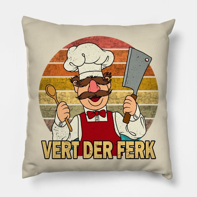 Let's cook chef Pillow by Flannel by Art