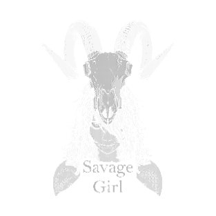 ASCii Savage Girl w/ text (Black) T-Shirt