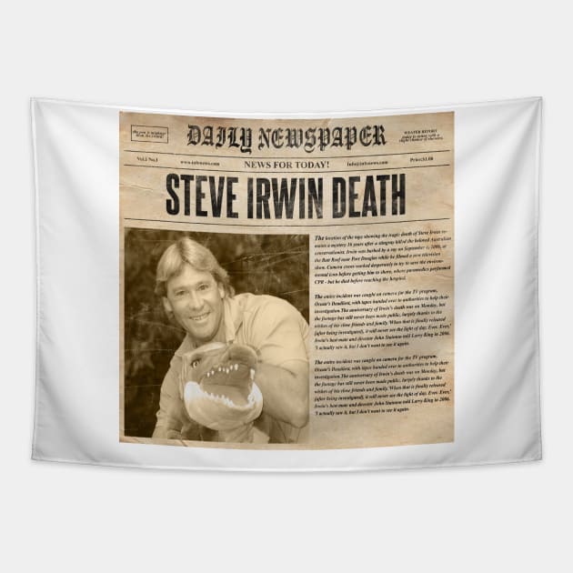 Steve Irwin Montage Tapestry by Angel arts