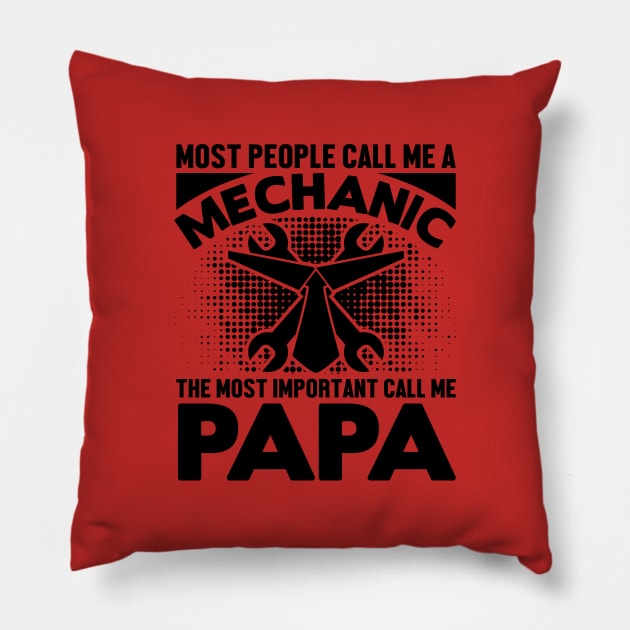 Mechanic Dad Gift Pillow by CoApparel