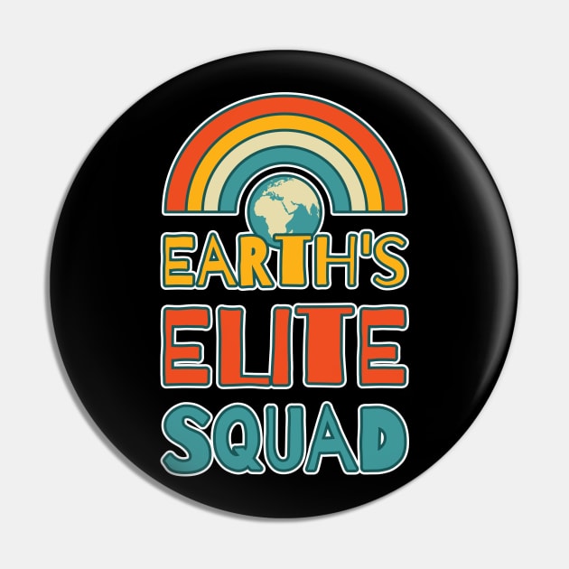 Earth's (Kids) Elite Squad Retro Pin by dkdesigns27