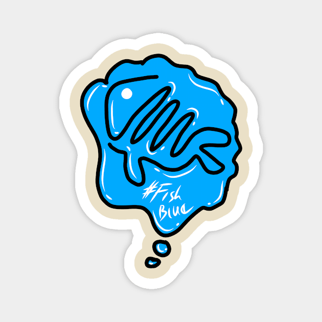 Blue Fish Magnet by Coco.ID