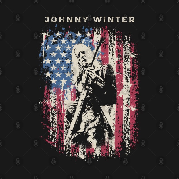 Vintage Distressed Johnny Winter by Yopi