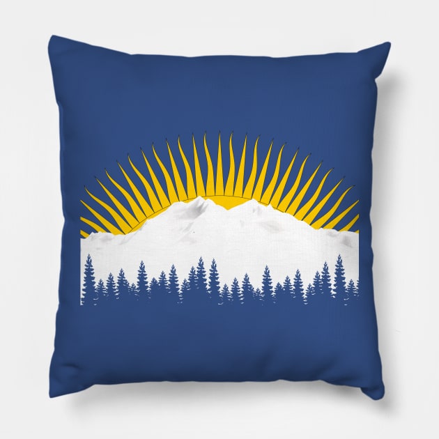 Snowboard British Columbia Pillow by DWFinn