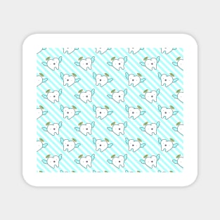 Tooth Angel Stripes Pattern Magnet