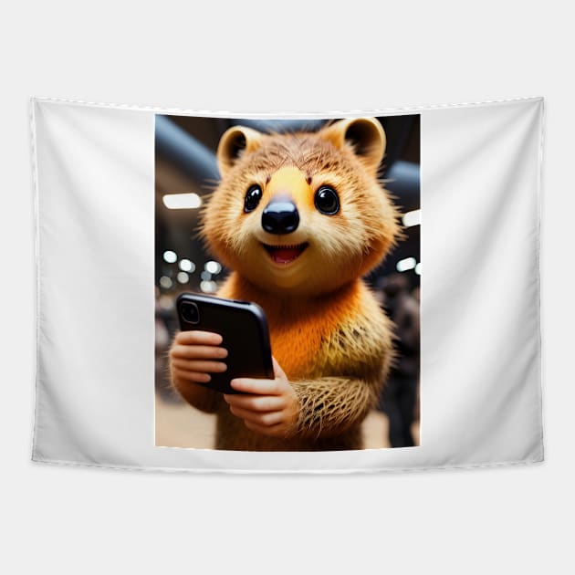 Quokka Selfie 04 Tapestry by Jaymz Weiss Designz