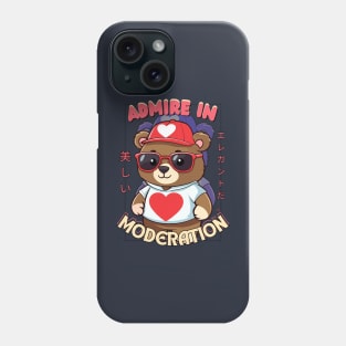 brown bear with style, admire with moderation Phone Case