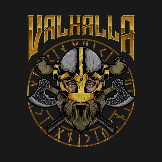 Valhalla Viking Warrior - Nordic God Odin Gift by biNutz