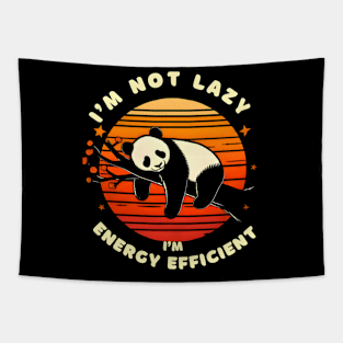 I'm Not Lazy I'm Energy Efficient Funny Bear vintage Tapestry