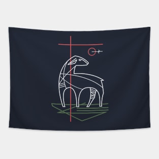 Lamb of God symbol illustration Tapestry