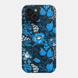 blue floral Phone Case