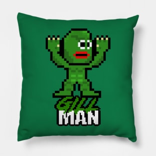 Slasher Man Retro 8-Bit Horror Gaming: Gill Man! Pillow