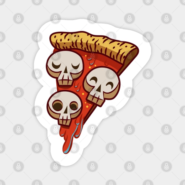 Skull Pizza Magnet by kyokyyosei