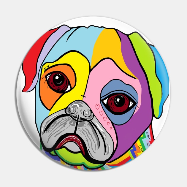 Pug Pin by EloiseART