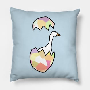 Gaming Goose Popping out of his Funny Easter Egg Pillow