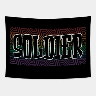 LGBTQ PATTERN USA SOLDIER Tapestry