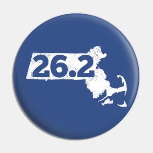 26.2 Miles Boston Massachusetts Race Runner Shirt Pin