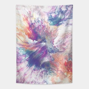 Splash of color orange and purple. Tapestry