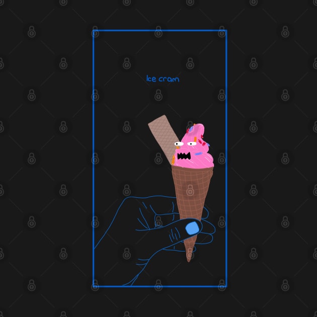 Scream for 'Ice Cram' Pink Soft Serve Angst Artwork by HFGJewels