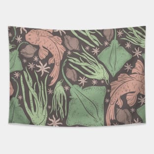 Stingray and Ocean Life Design Tapestry