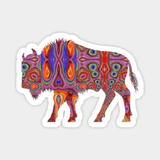 Tie Dye Bison Magnet