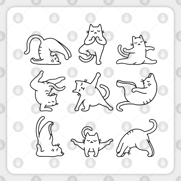 Funny Cat Yoga, International Cat Day, Cute Cat, Meditation, Namaste, Funny Namaste, Cat Lovers, Cat Gift - Yoga Cat Lover - Sticker | TeePublic Funny Cat Yoga, International Cat Day, Cute Cat, Meditation, Namaste, Funny Namaste, Cat Lovers, Cat Gift - Yoga Cat Lover - Sticker | TeePublic