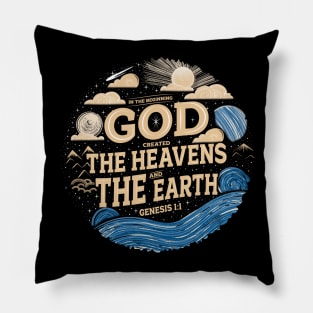 Genesis 1:1 In The Beginning Pillow