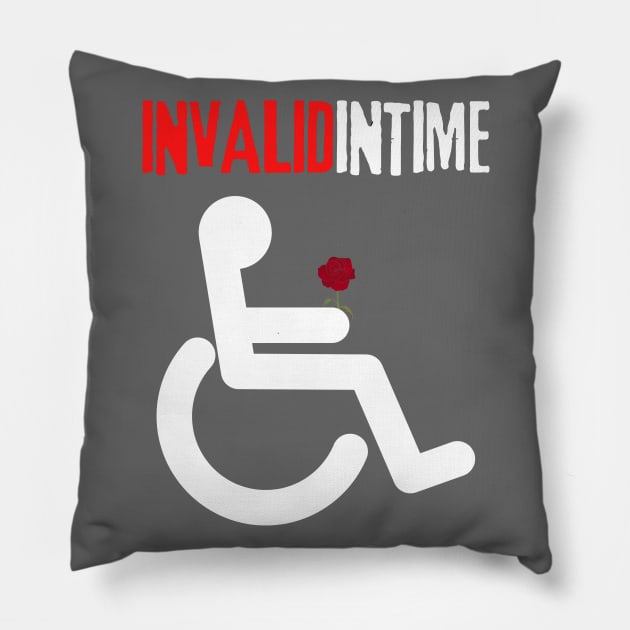 Invalid, Handicap Love, Valentines Wheelchair Pillow by Intellectual Asshole