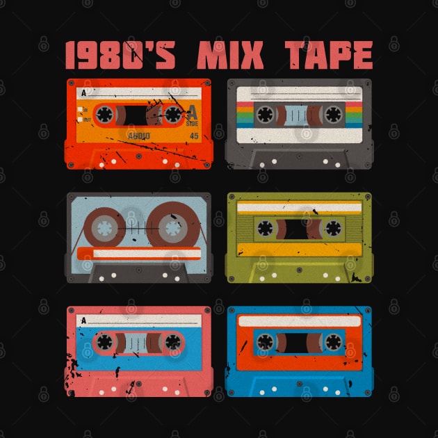 1980s mix tape collection by DopamIneArt