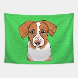 Sweet Brittany Puppy Tapestry