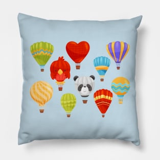 hot air balloon collection Pillow